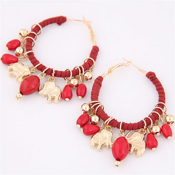 xiacaier gold color elephant pending big round earrings for women beads tassel earrings brincos party vintage jewelry bohemian, Golden;silver
xiacaier gold color elephant pending big round earrings for women beads tassel earrings brincos party vintage jewelry bohemian, Golden;silver
