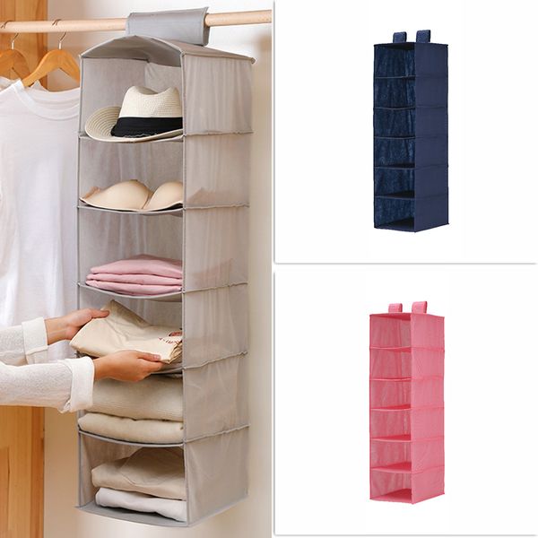 hanging bag clothes shoes hanger organizer wardrobe closet storage 6-tiers strong carrying capacity
hanging bag clothes shoes hanger organizer wardrobe closet storage 6-tiers strong carrying capacity