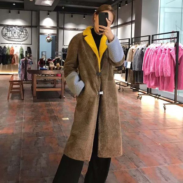 women coat winter 2019 south korean natural real sheepskin coat wool fur genuine leather jacket new fashion, Black
women coat winter 2019 south korean natural real sheepskin coat wool fur genuine leather jacket new fashion, Black