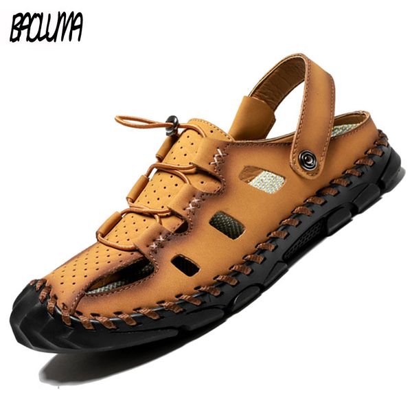 men's summer shoes fashion men sandals handwork leather men's beach sandals comfortable men beach shoes outdoor mans footwear, Black
men's summer shoes fashion men sandals handwork leather men's beach sandals comfortable men beach shoes outdoor mans footwear, Black