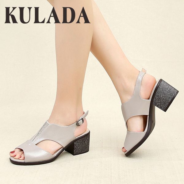 dress shoes kulada peep toe sandals women fashion square med heels summer soft leather comfortable quality, Black
dress shoes kulada peep toe sandals women fashion square med heels summer soft leather comfortable quality, Black