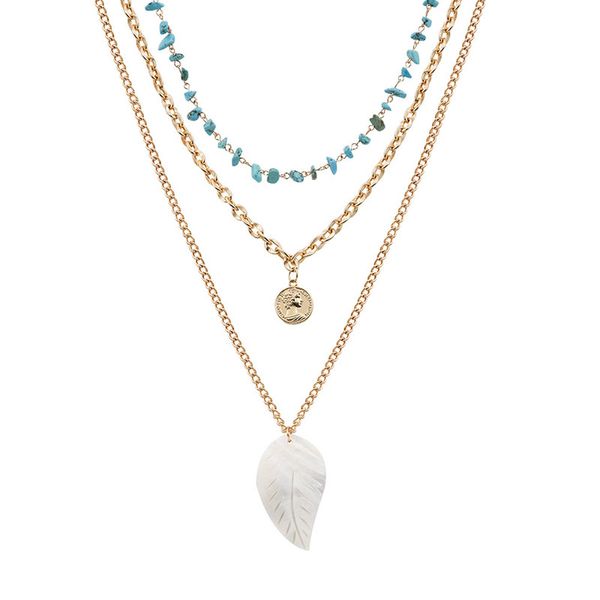 bohemia coin leaf pendant necklaces beach layered stone bead necklace for women girls statement choker collar party jewelry h34, Silver
bohemia coin leaf pendant necklaces beach layered stone bead necklace for women girls statement choker collar party jewelry h34, Silver