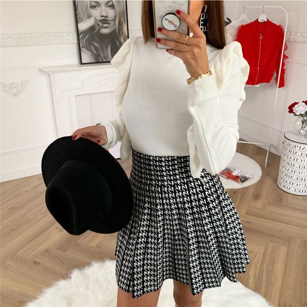 new 2020 women high waist flared pleated skirt tartan check print mini skirt school girl plaid a-line flare skater short skirts, Black
new 2020 women high waist flared pleated skirt tartan check print mini skirt school girl plaid a-line flare skater short skirts, Black