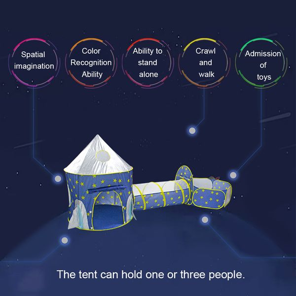 3-in-1 portable spaceship children's tent tipi dry pool rocket ship wigwam with a tunnel tent for kids children's tent house
3-in-1 portable spaceship children's tent tipi dry pool rocket ship wigwam with a tunnel tent for kids children's tent house