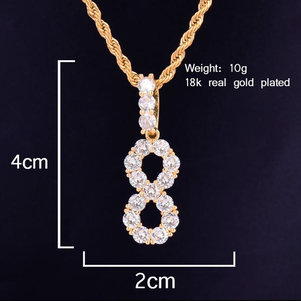 zircon tennis number necklaces & pendant for men/women gold color fashion hip hop jewelry with 4mm tennis chain, Silver
zircon tennis number necklaces & pendant for men/women gold color fashion hip hop jewelry with 4mm tennis chain, Silver