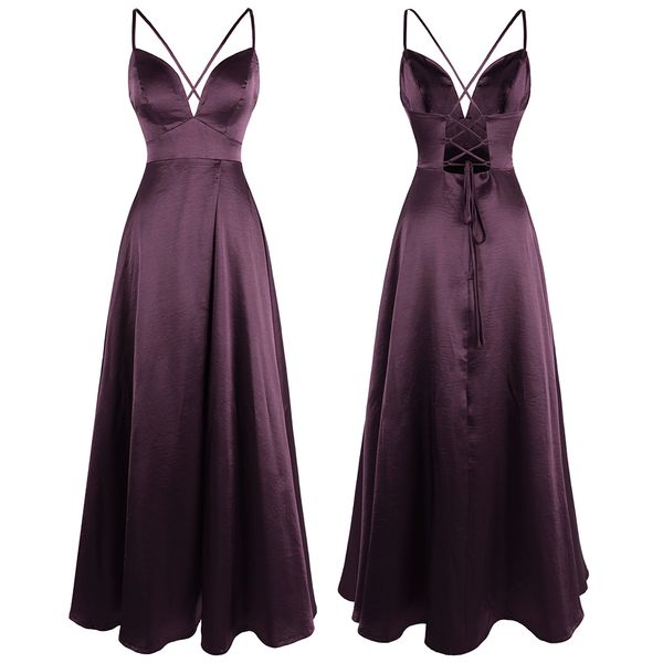 angel-fashions women's spaghetti strap party gown v neck satin long a-line fashion evening dresses purple 478, Black;red
angel-fashions women's spaghetti strap party gown v neck satin long a-line fashion evening dresses purple 478, Black;red
