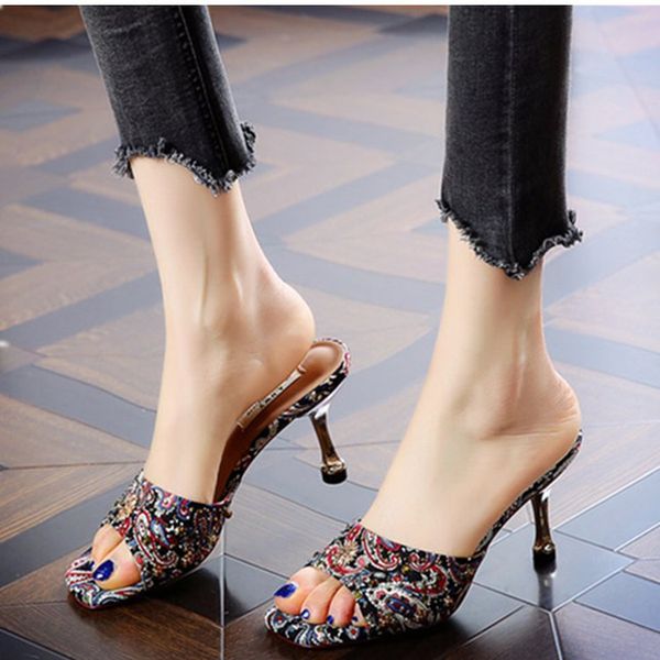 slippers female 2019 summer new open toe fashion wild stiletto women's shoes, Black
slippers female 2019 summer new open toe fashion wild stiletto women's shoes, Black