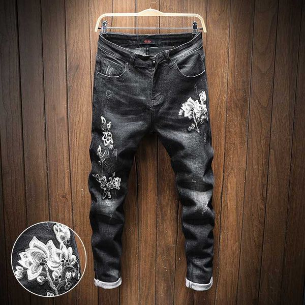 summer thin jeans men cotton slim flower embroidered jeans men fashion stretch large size denim cloth pencil pants, Blue
summer thin jeans men cotton slim flower embroidered jeans men fashion stretch large size denim cloth pencil pants, Blue