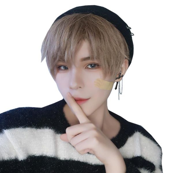 buqi wigs brown short straight bangs heat resistant hair male's wigs for women cosplay anime party daily, Black
buqi wigs brown short straight bangs heat resistant hair male's wigs for women cosplay anime party daily, Black