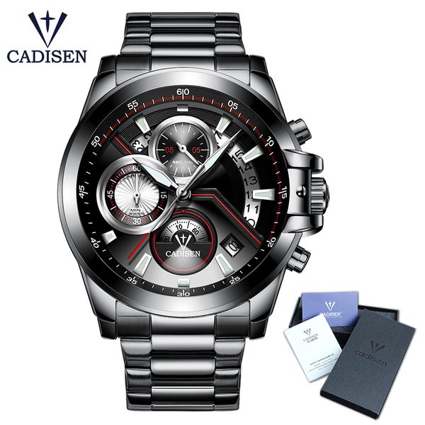 cadisen 2018 watch men's top uniform sports and leisure waterproof men's watch multi-function quartz stain, Slivery;brown
cadisen 2018 watch men's top uniform sports and leisure waterproof men's watch multi-function quartz stain, Slivery;brown