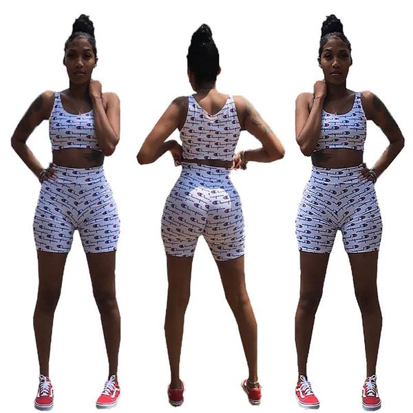 tracksuits summer sports casual champ big c vest shorts 2pcs suits letters brand women, White
tracksuits summer sports casual champ big c vest shorts 2pcs suits letters brand women, White