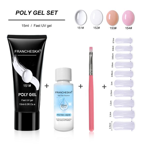 poly extention gel set nail tips uv gel brush quick building hard jelly acrylic kit 15ml clear camouflage finger builder, Red;pink
poly extention gel set nail tips uv gel brush quick building hard jelly acrylic kit 15ml clear camouflage finger builder, Red;pink