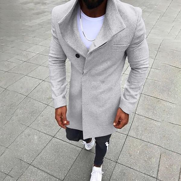 puimentiua men's winter jacket wool button solid color long-sleeved windbreaker jacket men's long windbreaker 2019, Black
puimentiua men's winter jacket wool button solid color long-sleeved windbreaker jacket men's long windbreaker 2019, Black