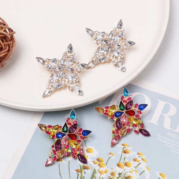 multicolor and white star stud earrings womens fashion jewelry for wedding party formal elegant ladies statement earrings brinco, Golden;silver
multicolor and white star stud earrings womens fashion jewelry for wedding party formal elegant ladies statement earrings brinco, Golden;silver