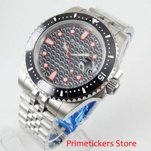 automatic movement 40mm black dial bliger sapphire glass date mental bracelet wristwatch, Slivery;brown
automatic movement 40mm black dial bliger sapphire glass date mental bracelet wristwatch, Slivery;brown