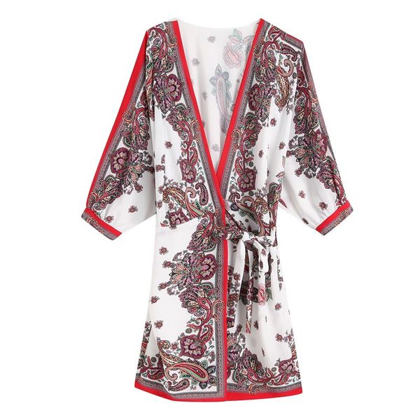 2019 woman bat sleeve lacing up waist mini short shirt dresses ethnic cross v neck flower print dress white, Black;gray
2019 woman bat sleeve lacing up waist mini short shirt dresses ethnic cross v neck flower print dress white, Black;gray