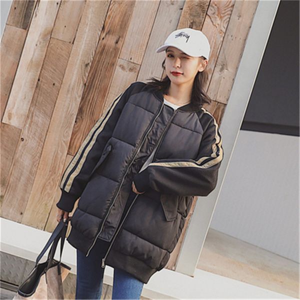 ropa de béisbol algodón mujer larga sección suelta 2019 invierno nueva chaqueta acolchada de algodón, Black
ropa de béisbol algodón mujer larga sección suelta 2019 invierno nueva chaqueta acolchada de algodón, Black