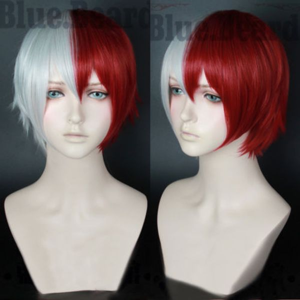 anime my hero academia s todoroki shouto short cosplay hair wig, Black 
anime my hero academia s todoroki shouto short cosplay hair wig, Black