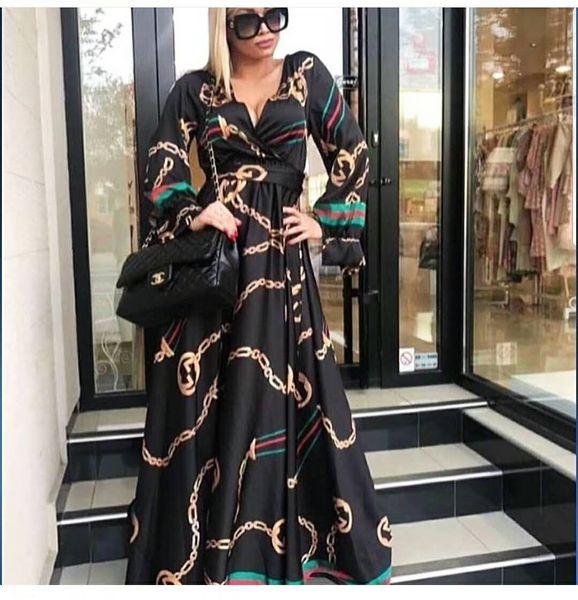 Fa hion new women fa hion print v neck chiffon dre ca ual high wai t cocktail party maxi dre e ve tido
Fa hion new women fa hion print v neck chiffon dre ca ual high wai t cocktail party maxi dre e ve tido