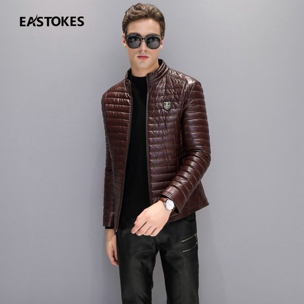men duck down coats withe ribbed detail winter men faux leather jackets badge winter outwears down parkas plus size, Black
men duck down coats withe ribbed detail winter men faux leather jackets badge winter outwears down parkas plus size, Black