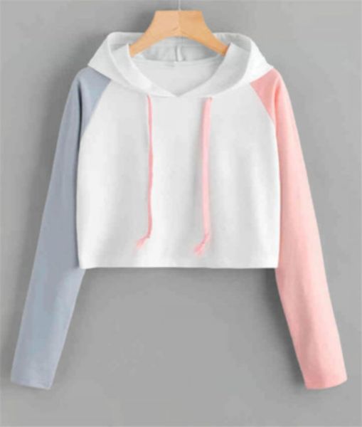 2019 new arrival women short hoodie patchwork hoodied womens streetwear casual sweatshirts fashion loose hoodies, Black
2019 new arrival women short hoodie patchwork hoodied womens streetwear casual sweatshirts fashion loose hoodies, Black