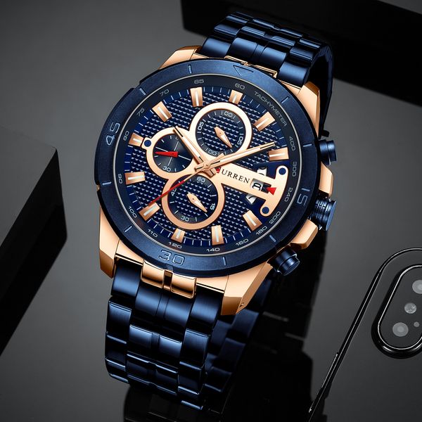 curren business men watch stainless steel wrist watch chronograph army quartz watches relogio masculino, Slivery;brown
curren business men watch stainless steel wrist watch chronograph army quartz watches relogio masculino, Slivery;brown