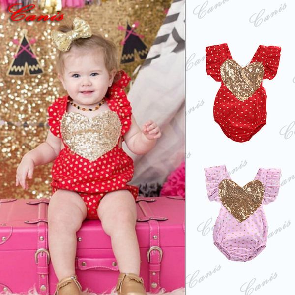 Sequins Heart Print Baby Girl Clothes Toddler Ruffles Short Sleeve Baby Rompers Summer Casual New Born Baby Clothes Outfit
Sequins Heart Print Baby Girl Clothes Toddler Ruffles Short Sleeve Baby Rompers Summer Casual New Born Baby Clothes Outfit