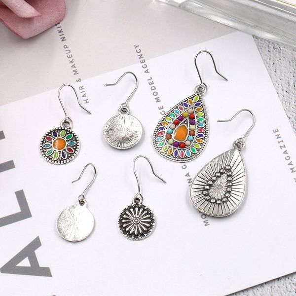 multicolor sun flower drop earrings womens vintage stone circle ms earrings ornaments charm party party gifts, Silver
multicolor sun flower drop earrings womens vintage stone circle ms earrings ornaments charm party party gifts, Silver