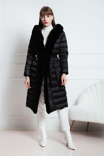 women's down parkas jacket loose longer winter outdoor clothing thick warm 2019 new ski suit european authentic english style stitching, Black
women's down parkas jacket loose longer winter outdoor clothing thick warm 2019 new ski suit european authentic english style stitching, Black