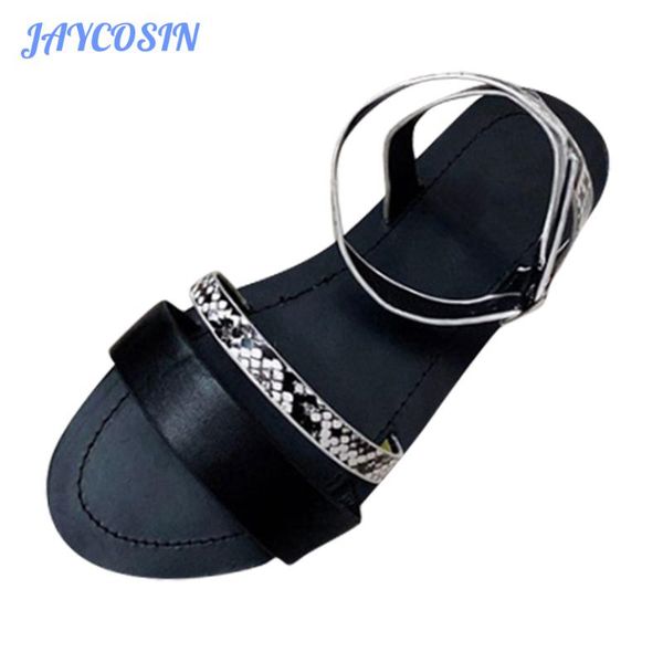 jaycosin women shoes fashion flat sandals women summer beach leather elastic band ankle strap black shoes female slippers f15
jaycosin women shoes fashion flat sandals women summer beach leather elastic band ankle strap black shoes female slippers f15