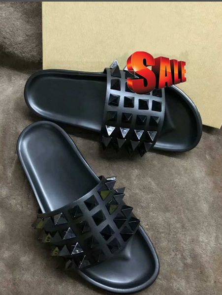 donna flat slippers designer luxury red bottoms shoes men rivet spikes flat slippers, Black
donna flat slippers designer luxury red bottoms shoes men rivet spikes flat slippers, Black