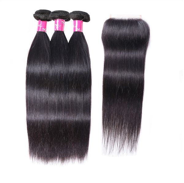 brazilian hair with closure 4 x 4 body wave virgin remy human hair weft hair extensions, Black
brazilian hair with closure 4 x 4 body wave virgin remy human hair weft hair extensions, Black