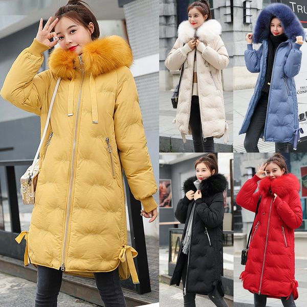 winter coat casual new fashion outerwear long cotton-padded jackets pocket faux fur hooded coats w1106, Black
winter coat casual new fashion outerwear long cotton-padded jackets pocket faux fur hooded coats w1106, Black