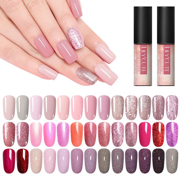 lilycute 5ml rose gold gel pure nail color bling glitter nail gel polish soak off shining art manicure uv lacquer, Red;pink
lilycute 5ml rose gold gel pure nail color bling glitter nail gel polish soak off shining art manicure uv lacquer, Red;pink