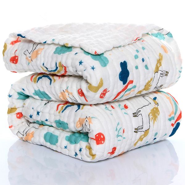 6 layers cotton unicorn muslin blanket baby swaddle baby summer blanket stroller cover bath towel baby receiving blanket y200109
6 layers cotton unicorn muslin blanket baby swaddle baby summer blanket stroller cover bath towel baby receiving blanket y200109