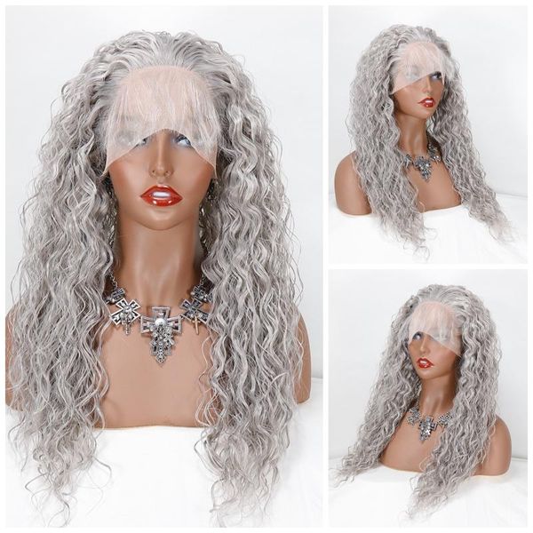 loose curly gray heat resistant fiber silver grey synthetic 13Ã4lace front wig for women replacement wig with baby hair, Black
loose curly gray heat resistant fiber silver grey synthetic 13Ã4lace front wig for women replacement wig with baby hair, Black