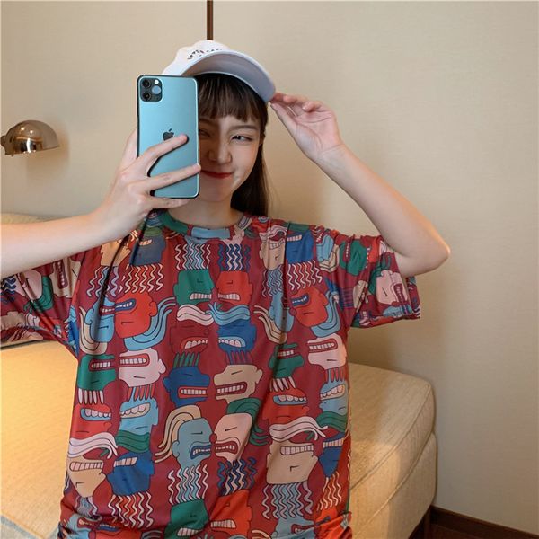 women personality cartoon print t shirt girls loose plus size o neck short sleeves vintage style retro summer harajuku 2020, White
women personality cartoon print t shirt girls loose plus size o neck short sleeves vintage style retro summer harajuku 2020, White
