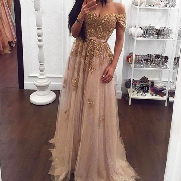 gold prom dresses 2019 off shoulder a-line lace sequin tulle party maxys long prom gowns elegant evening dresses vestidos de fiesta, Black
gold prom dresses 2019 off shoulder a-line lace sequin tulle party maxys long prom gowns elegant evening dresses vestidos de fiesta, Black