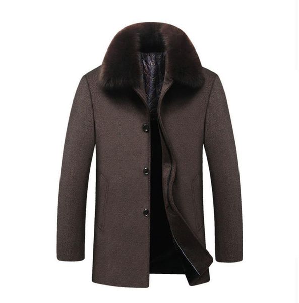 woolen thick long sleeve lapel neck casual coats loose solid color business male outerwear winter men blends, Black
woolen thick long sleeve lapel neck casual coats loose solid color business male outerwear winter men blends, Black