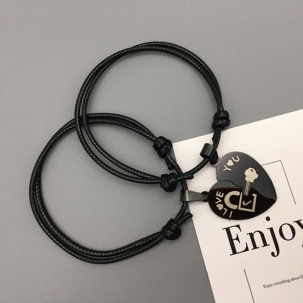 2pcs/set, 2019 new couple bracelets for women and men black stainless steel heart two halves paired bracelet fashion jewelry, Golden;silver
2pcs/set, 2019 new couple bracelets for women and men black stainless steel heart two halves paired bracelet fashion jewelry, Golden;silver