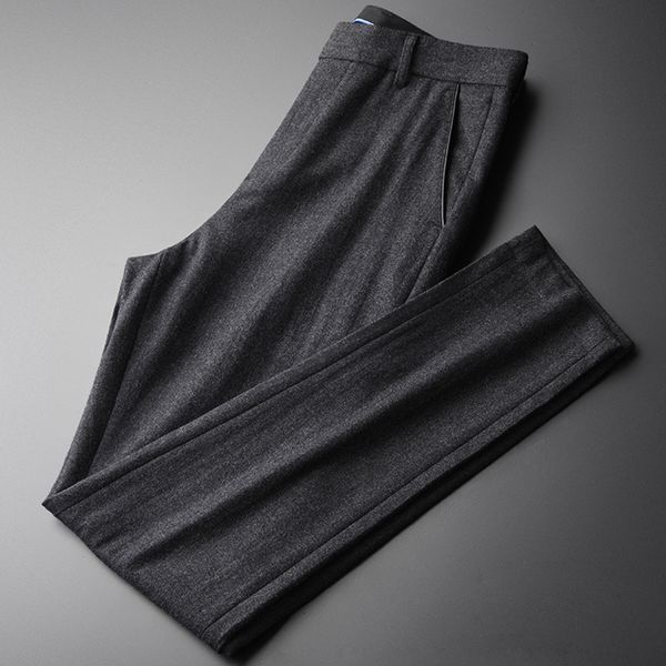 wool mens luxury business and casual simple male pants autumn fashion solid color slim fit dark grey man trousers, Black
wool mens luxury business and casual simple male pants autumn fashion solid color slim fit dark grey man trousers, Black