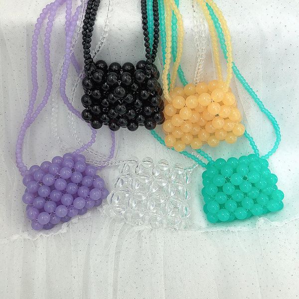 mini transparent crystal bead bag string braided coin purse 2020 pearl bag lipstick pearl women handbag bags
mini transparent crystal bead bag string braided coin purse 2020 pearl bag lipstick pearl women handbag bags