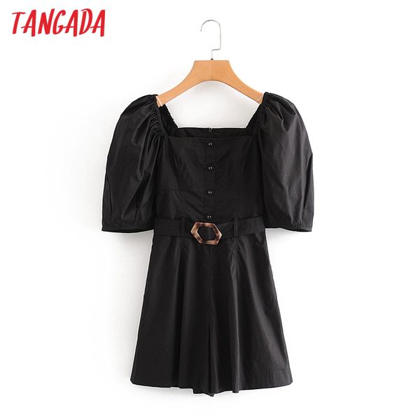 tangada women vintage black playsuits with belt short sleeve rompers ladies casual chic jumpsuits qn12, Black;white
tangada women vintage black playsuits with belt short sleeve rompers ladies casual chic jumpsuits qn12, Black;white