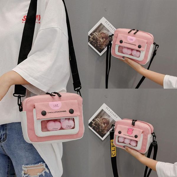mini cute women fashion pink canvas bag leisure cartoon heart and pig solid messenger bag square shoulder soft cross body
mini cute women fashion pink canvas bag leisure cartoon heart and pig solid messenger bag square shoulder soft cross body