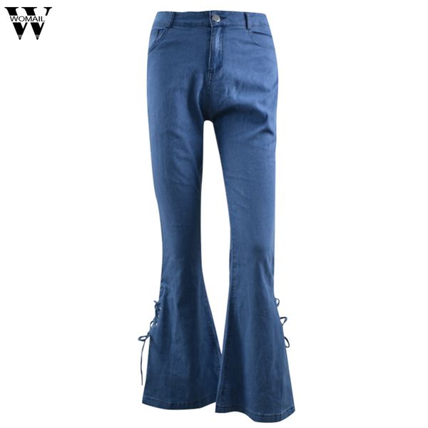womail 2019 new autumn jeans women mom plus size mid waist casual pant wide leg pants with pockets button bow denim female jeans, Blue
womail 2019 new autumn jeans women mom plus size mid waist casual pant wide leg pants with pockets button bow denim female jeans, Blue