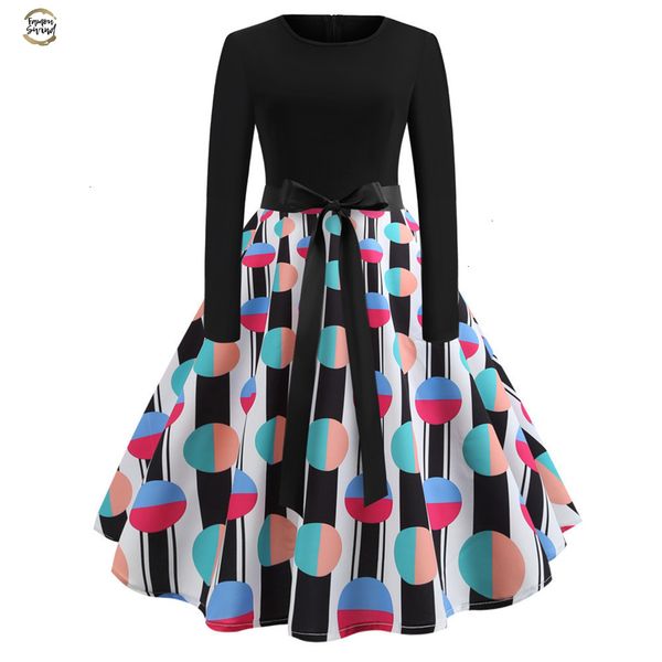 women winter dresses vintage robe swing pinup elegant party dress long sleeve casual plus size print black designer clothes, Black;gray
women winter dresses vintage robe swing pinup elegant party dress long sleeve casual plus size print black designer clothes, Black;gray
