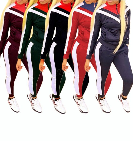 women patchwork zipper tracksuit sportswear long sleeve jacket pants sweatshirt legging two piece set outfits striped sports set ljja3001, Gray
women patchwork zipper tracksuit sportswear long sleeve jacket pants sweatshirt legging two piece set outfits striped sports set ljja3001, Gray