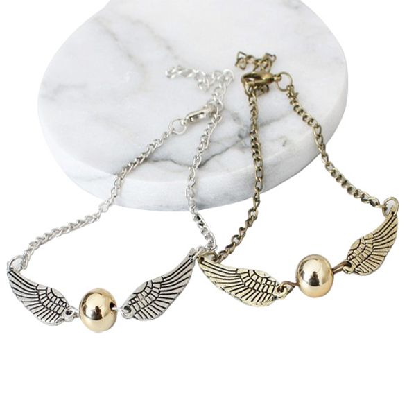 fashion ha po personalized angel wing golden ball charm bracelet for women snitch golden femme bijoux homme bangles, Golden;silver
fashion ha po personalized angel wing golden ball charm bracelet for women snitch golden femme bijoux homme bangles, Golden;silver