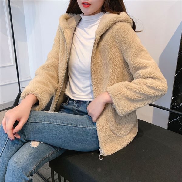 new autumn and winter 2019 hoodies coat long paragraph solid color outwear women fur jacket long sleeve thick warm, Black
new autumn and winter 2019 hoodies coat long paragraph solid color outwear women fur jacket long sleeve thick warm, Black