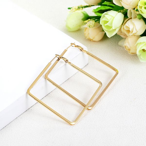 xionghang punk style 52mm*52mm big metal square hoop earrings women fashion jewelry pendientes geometric statement earring 2018, Golden;silver
xionghang punk style 52mm*52mm big metal square hoop earrings women fashion jewelry pendientes geometric statement earring 2018, Golden;silver